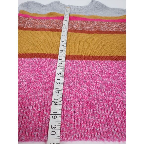 Lou & Grey Loft Sweater Fresh Color Pop Soft Knit Multi Stripe Crew Neck Size‎ S - Picture 9 of 10